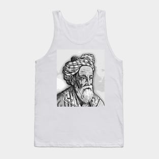 Omar Khayyam Black and White Portrait | Omar Khayyam Artwork 2 Tank Top